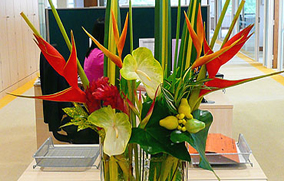 Corporate event floral arrangements